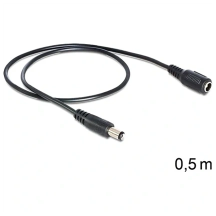 DELOCK Cable DC Extension 5.5 x 2.1mm male > fema