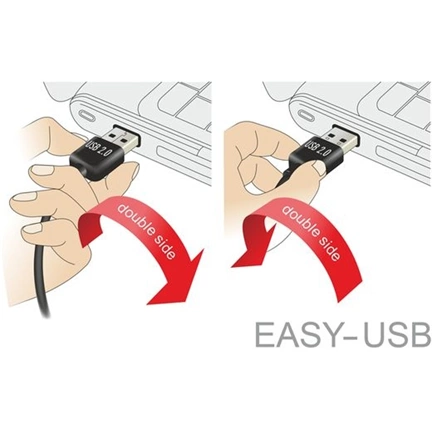 DELOCK Cable EASY-USB 2.0-A male -> USB 2.0 mini male 5 m
