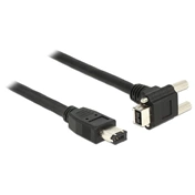 DELOCK Cable FireWire FW400 6Pin -> FW800 9Pin 90° St/St 3m