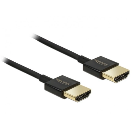 DELOCK Cable High Speed HDMI with Ethernet - HDMI-A male > HDMI-A male 3D 4K 0,5 m Premium (84786)