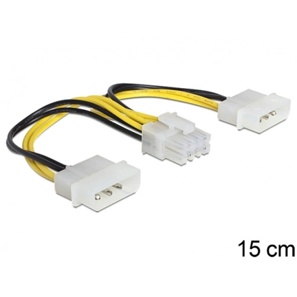 DELOCK Cable Power 8 Pin EPS > 2 x 4 Pin molex (83410)