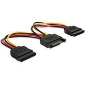DELOCK Cable Power SATA 15pin -> 2x SATA HDD - straight (60105)
