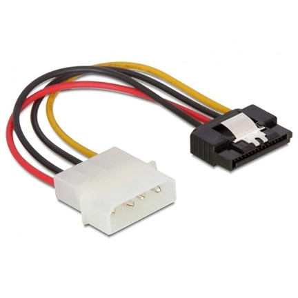 DELOCK Cable Power SATA HDD > Molex 4 pin male with metal clip – straight (60120)