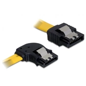 DELOCK Cable SATA left/straight metal yellow 50cm (82493)