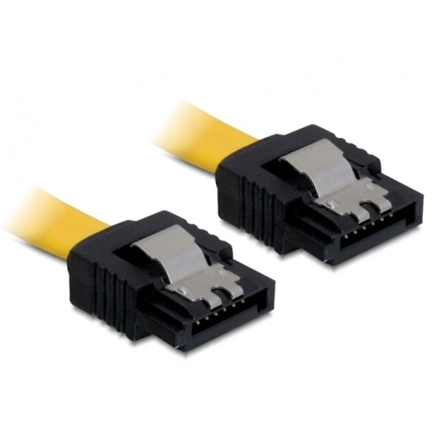 DELOCK Cable SATA straight/straight metal yellow 50cm (82477)