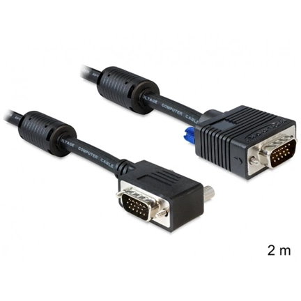 DELOCK Cable SVGA 2m male-male angled (83173)