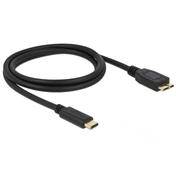 DELOCK Cable SuperSpeed USB (USB 3.1, Gen 2) USB Type-C™ dugó > USB Micro-B típusú dugó 1 m fekete (83677) DELOCK Cable SuperSpeed USB (USB 3.1, Gen 2) USB Type-C™ dugó > USB Micro-B típusú dugó 1 m fekete (83677)
