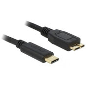 DELOCK Cable SuperSpeed USB (USB 3.1, Gen 2) USB Type-C™ dugó > USB Micro-B típusú dugó 1 m fekete (83677) DELOCK Cable SuperSpeed USB (USB 3.1, Gen 2) USB Type-C™ dugó > USB Micro-B típusú dugó 1 m fekete (83677)