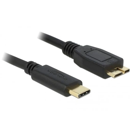 DELOCK Cable SuperSpeed USB (USB 3.1, Gen 2) USB Type-C™ dugó > USB Micro-B típusú dugó 1 m fekete (83677) DELOCK Cable SuperSpeed USB (USB 3.1, Gen 2) USB Type-C™ dugó > USB Micro-B típusú dugó 1 m fekete (83677)