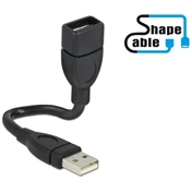 DELOCK Cable USB 2.0 A male > A female ShapeCable 0,15 m (83497)