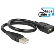 DELOCK Cable USB 2.0 A male > A female ShapeCable 0,35 m (83498)