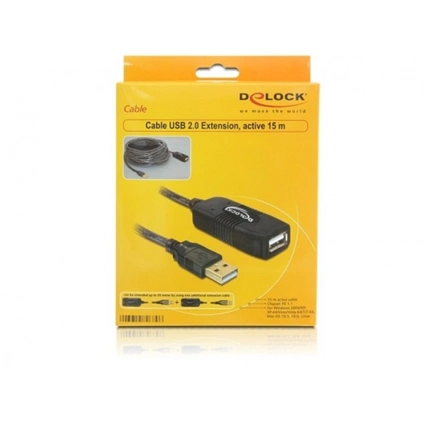 DELOCK Cable USB 2.0 Extension active 15m (82689)