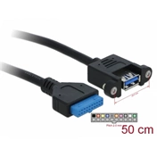 DELOCK Cable USB 3.0 pin header female > 1 x USB 3.0-A female (83118)
