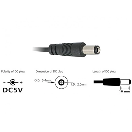 DELOCK Cable USB Power > DC Jack cupped 5,4mm