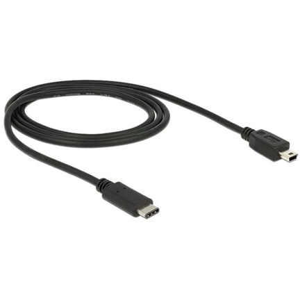 DELOCK Cable USB Type-C 2.0 dugó > USB 2.0 Mini-B típusú dugó 1 m fekete (83603)