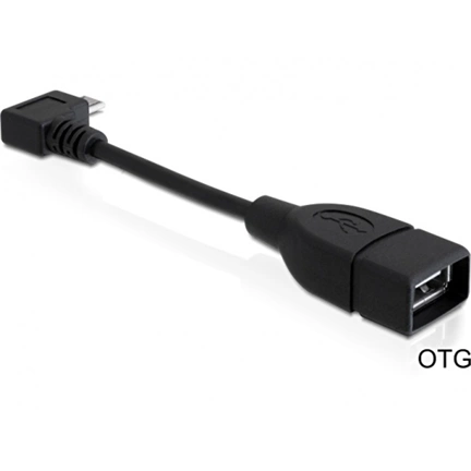 DELOCK Cable USB micro-B male angled -> USB 2.0-A female OTG 11 cm (83104)