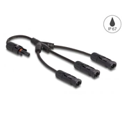 DELOCK DL4 szolár kábel elosztó 1x anya 3x apa 35cm fekete