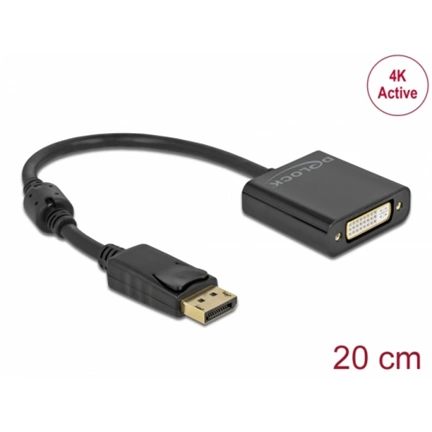 DELOCK DisplayPort 1.2 apa -> DVI 24+5 anya 4K aktív fekete