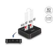 DELOCK Dokkolóállomás 2db. M.2 NVMe PCIe SSD-hez klón funkcióval
