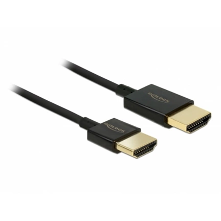DELOCK HDMI-kábel Ethernettel - HDMI-A > HDMI-A, 3D 4k 3m aktív vékony prémium (84774)