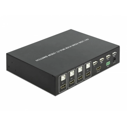 DELOCK KVM 4 in 1 Multiview Switch 4 x HDMI with USB 2.0