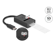 DELOCK M.2 NVMe PCIe vagy SATA SSD kombinált átalakító USB Type-C 10 Gbps-vel