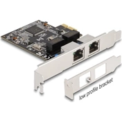 DELOCK PCI Express x1 Card to 2 x RJ45 Gigabit LAN RTL8111
