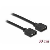 DELOCK RGB csatlakozó kábel 3 tűs 5 V-s RGB / ARGB LED fényhez 30 cm hosszú