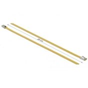 DELOCK Rozsdamentes Acél Kábelkötegek (200x4,6mm) 10db sárga