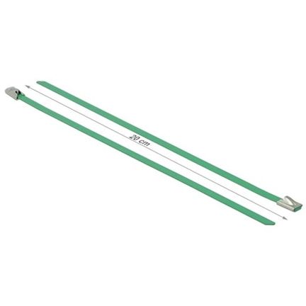 DELOCK Rozsdamentes Acél Kábelkötegek (200x4,6mm) 10db zöld