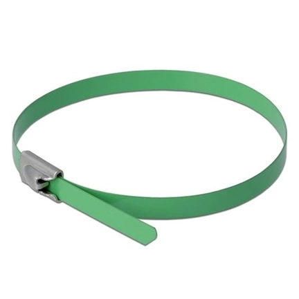DELOCK Rozsdamentes Acél Kábelkötegek (200x4,6mm) 10db zöld