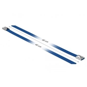 DELOCK Rozsdamentes Acél Kábelkötegek (400x7,9mm) 10db kék