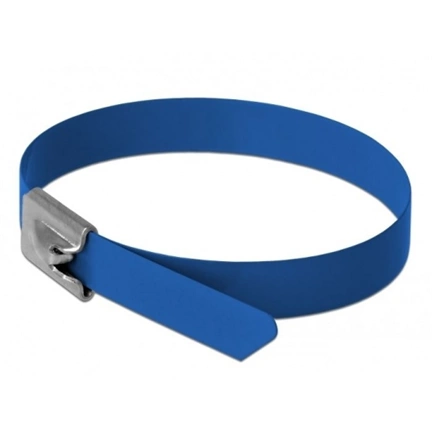 DELOCK Rozsdamentes Acél Kábelkötegek (400x7,9mm) 10db kék