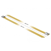 DELOCK Rozsdamentes Acél Kábelkötegek (400x7,9mm) 10db sárga