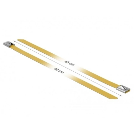 DELOCK Rozsdamentes Acél Kábelkötegek (400x7,9mm) 10db sárga