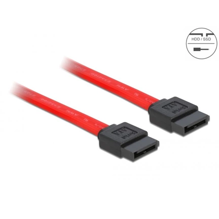 DELOCK SATA cable 30cm egyenes összekötő kábel - 0,3m