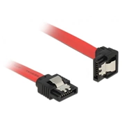 DELOCK SATA egyenes > lefelé néző SATA 30 cm, piros, fém (83978)