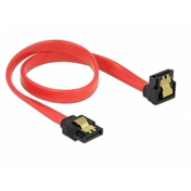 DELOCK SATA egyenes > lefelé néző SATA 30 cm, piros, fém (83978)