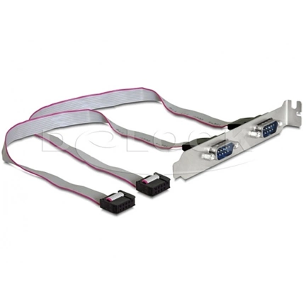 DELOCK Slot Bracket -> 2 x Serial Pin layout: 1:1