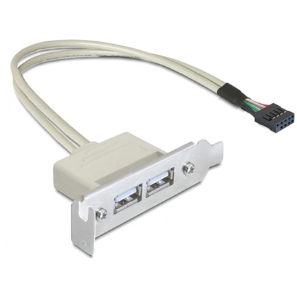 DELOCK Slot bracket USB 2.0 low profile 2 port