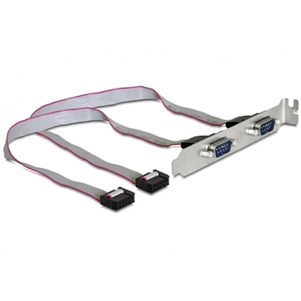 DELOCK Slot kivezetés -> 2x serial port (89083)