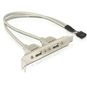 DELOCK Slot kivezetés 1x internal 9pin USB -> 2x USB2.0 (71000)