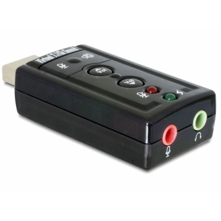 DELOCK USB 2.0 Hangkártya Virtual 7.1 - 24bit/96kHz S/PDIF