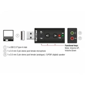 DELOCK USB 2.0 Hangkártya Virtual 7.1 - 24bit/96kHz S/PDIF