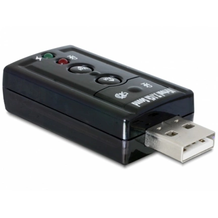 DELOCK USB 2.0 Hangkártya Virtual 7.1 - 24bit/96kHz S/PDIF