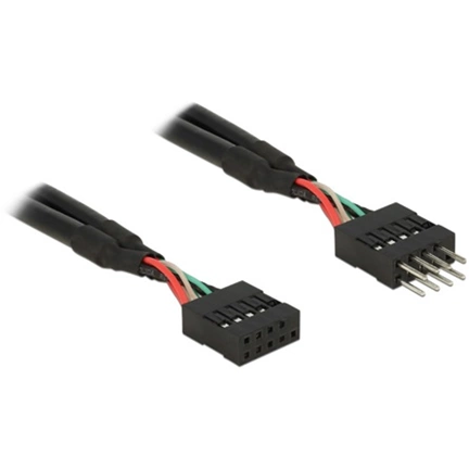 DELOCK USB 2.0 Pin header Extension Cable 10 pin male / female 10 cm 83872