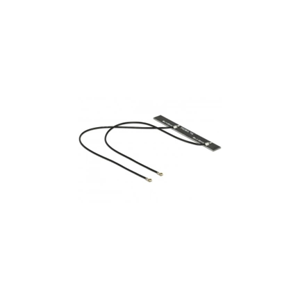 DELOCK WLAN iker antenna 2 x MHF IV 802.11 ac / a / h / b / g / n 5dBi 150 mm PCB belső öntapadós DELOCK WLAN iker antenna 2 x MHF IV 802.11 ac / a / h / b / g / n 5dBi 150 mm PCB belső öntapadós