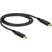 DELOCK kábel USB 3.1 Gen 2 Type-C male/male összekötő, 1m, 3A E-Marker