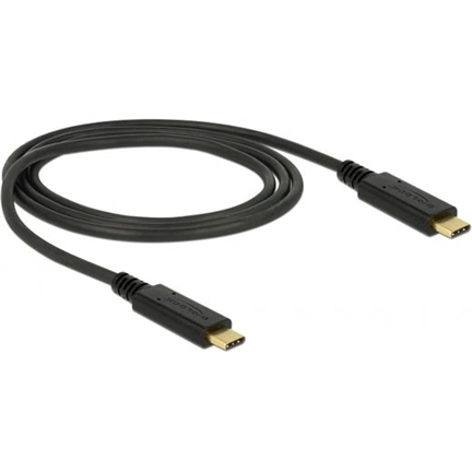 DELOCK kábel USB 3.1 Gen 2 Type-C male/male összekötő, 1m, 3A E-Marker