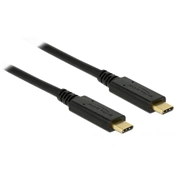DELOCK kábel USB 3.1 Gen 2 Type-C male/male összekötő, 1m, 3A E-Marker